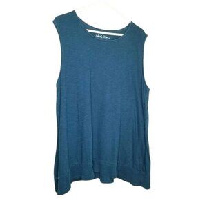 North River Outfitters Womens Indigo Sleeveless Top 2X 100% Cotton‎